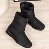 Women Winter Plus Size Thick Snow Boots Waterproof Anti Slip Warm Zipper Flat Ankle Booties for Women Comfortable Ladies Casual Short Boots