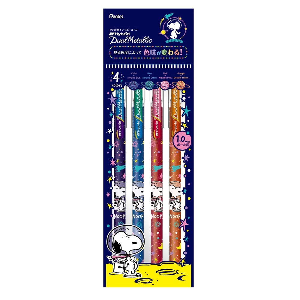 

Showa Note Snoopy Гелевая ручка шариковая Гибридный Двойной Металлик Набор 914810001 4 цвета