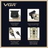 VGR V-901 Hair Trimmer Cordless Professional Barber Hair Cutting Machine Electric Hair Clipper Digital Display Trimmer Oil Head Clipper for Men