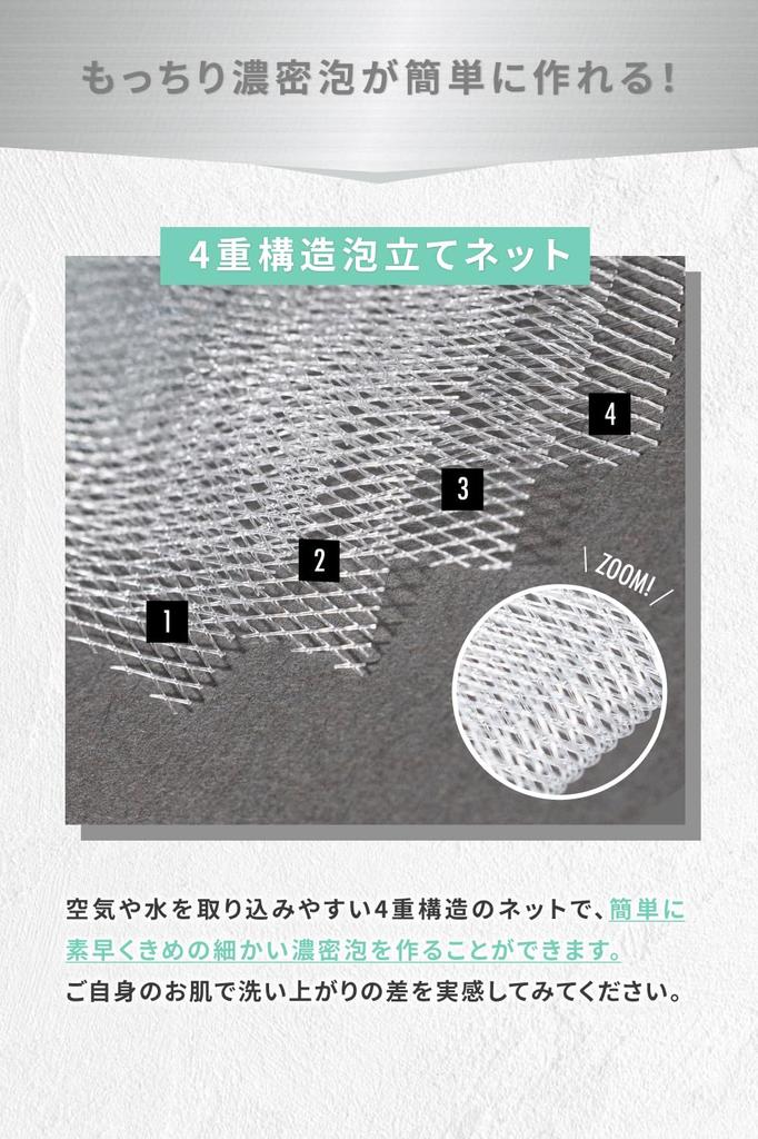 NULL Facial Cleanser Foaming Net Set for Oily and Rough Skin + Acne, Skin, Men's