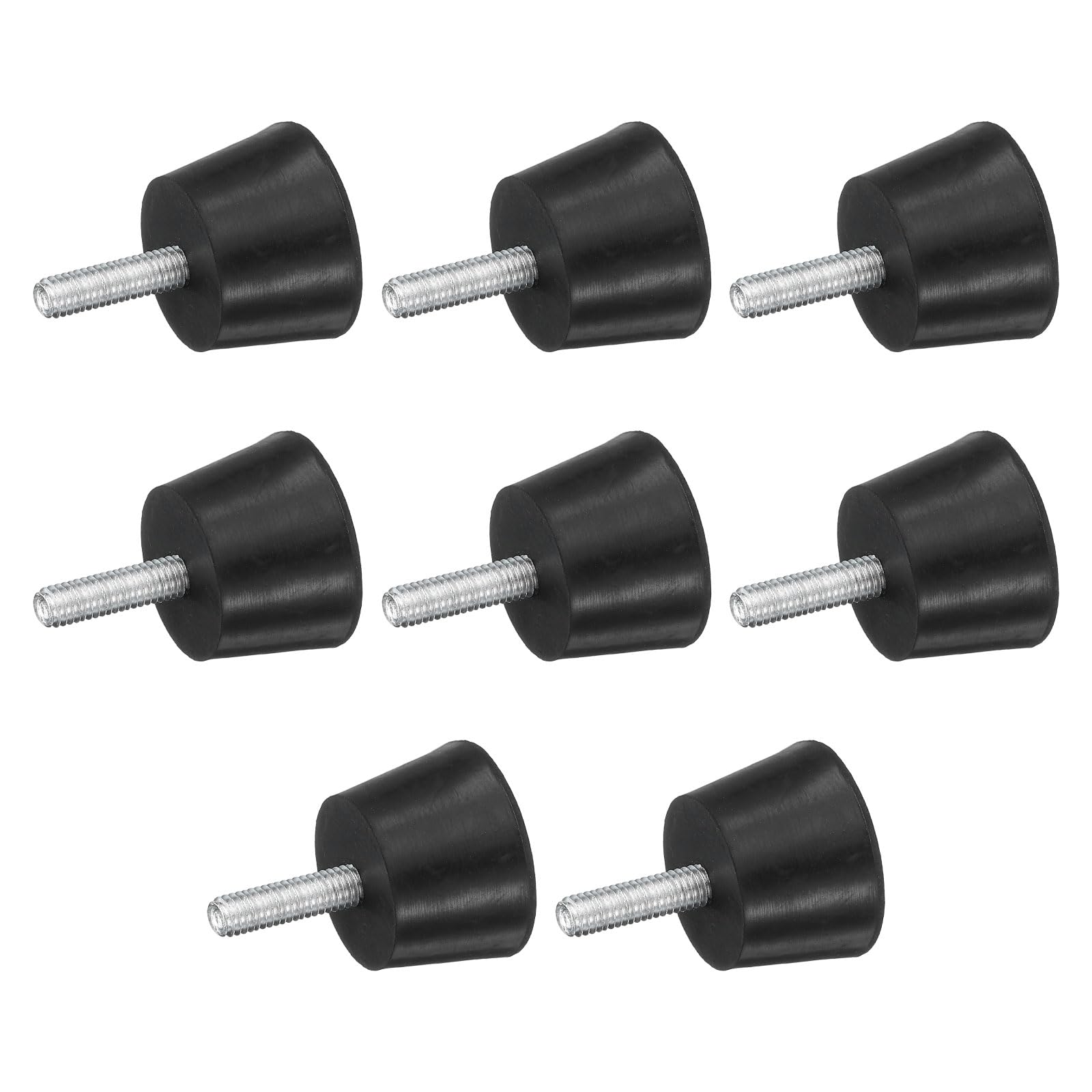 

uxcell 8-Piece Thread Adjustable Leveling Feet, 1.18 x 0.79 Rubber Furniture Feet with M6 x 20mm Studs, Table Chair Feet Floor Protector, Black
