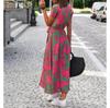 Das neue V-Ausschnitt-Kleid mit Print und Schnürung für den Sommer ist in Europa und den USA auf Lager!