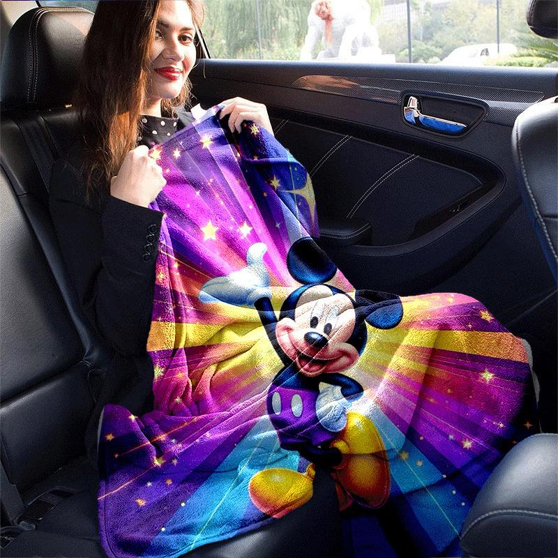 1pc Mickey Printing Blanket - Soft, All-Season Throw for Living Room, Bedroom,Personalized Gift with Adorable Cartoon Design
