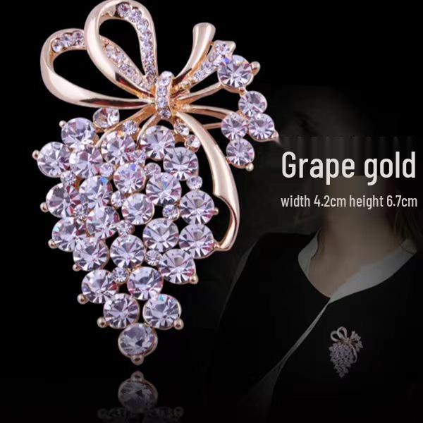 Elegant Luxury Brooch: Versatile and Exquisite Pin for Suit Jackets - Japanese and Korean Inspired Design