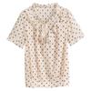 2023 Women's Plus Size Chiffon Blouse: Short Sleeve, Round Neck, Fashionable Printed Summer Top for Mom