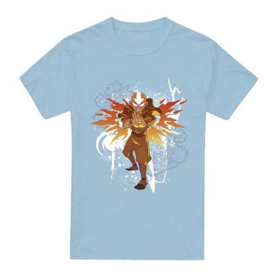 Avatar: The Last Airbender Mens Aang Flower & Fish T-Shirt
