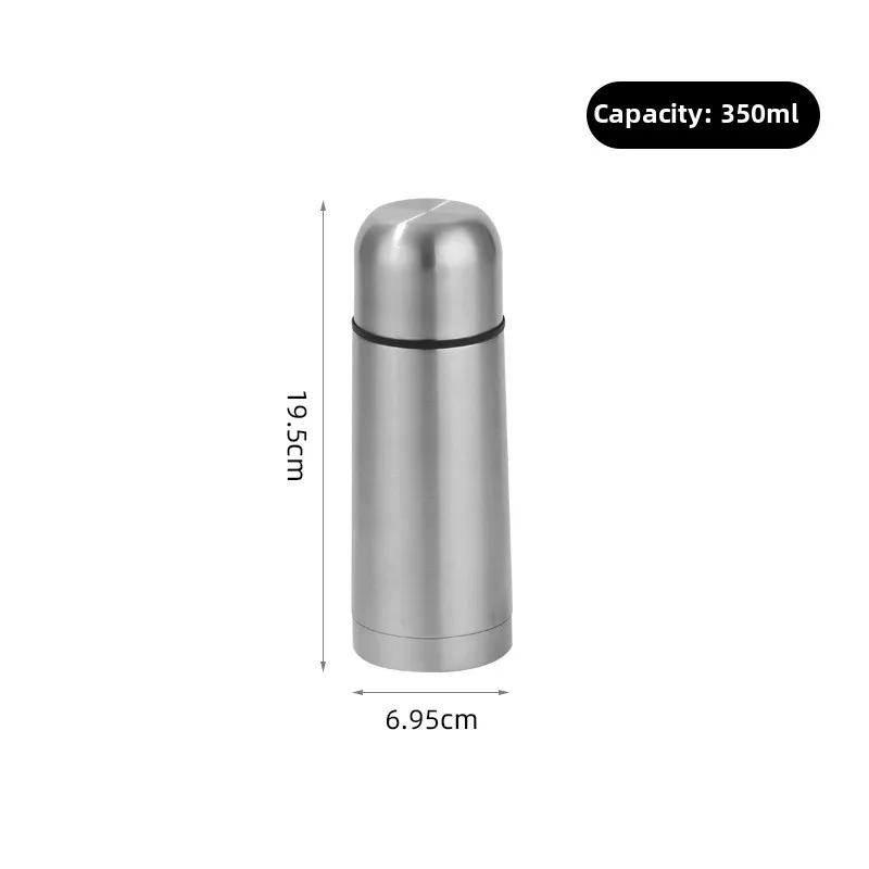 

Stainless Steel Bullet Vacuum Thermos Cup Anti-drop Household Large-capacity Travel Water Cup Outdoor Portable Sports Kettle 350-1000ml