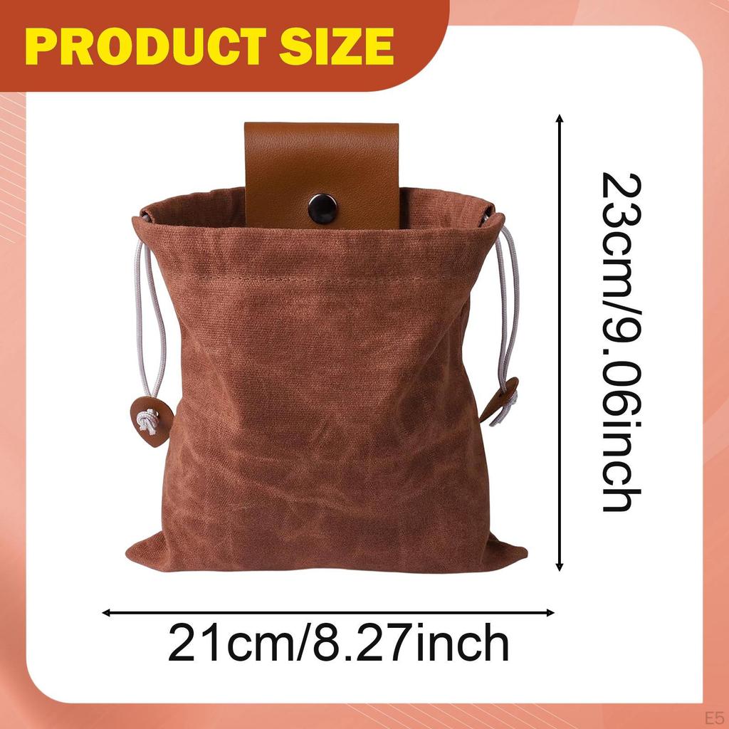 Canvas Drawstring Bag for Fruit Picking, Versatile, Attaches to A Belt, Ideal Picking