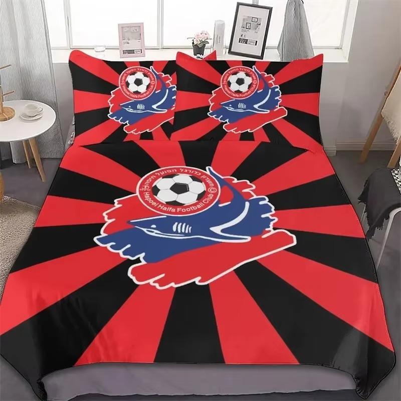3D-Druck Hapoel Haifa Bettwäsche-Set, Weiche Bettbezüge Warme Decken Bettwäsche-Set Bequemer Bettdeckenbezug Kissenbezug, King Queen Twin Größen Abmessungen Jung