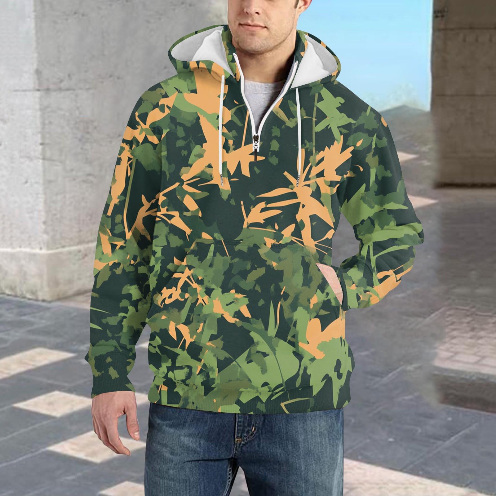 

Весенняя и мужская толстовка с воротником-стойкой — это повседневные свитера для активного отдыха, топы XL зелёный