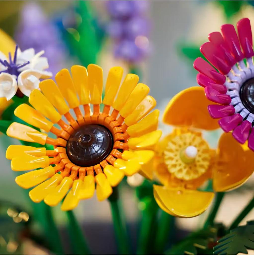 Creative New 'ICONS Eternal Flowers Bouquet 10313 Building Block Set, Plant Home Decor Toys Girls Birthday Gifts Romantic Toys