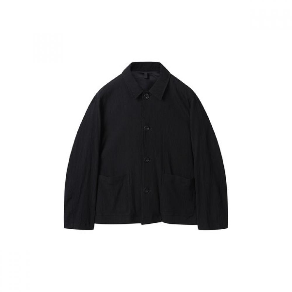 Customellow Black Pleats Work Jacket Cwjam25433bkx 95