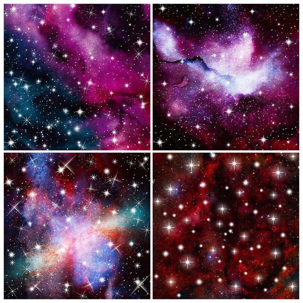 12 Diy Album Scrapbook Paper Handbook Material Paper Background Paper 6 Inch Pattern Paper Starry Sky Collection