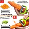 Pelador 3 en 1 para Cocina Peladores Multifunción Pelador Julienne+Pelador Serrado Pelador Pelador de Verduras Zanahoria Patata