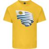 Curled Uruguay Flag Uruguayan Day Football Unisexs Light Cotton Tshirt