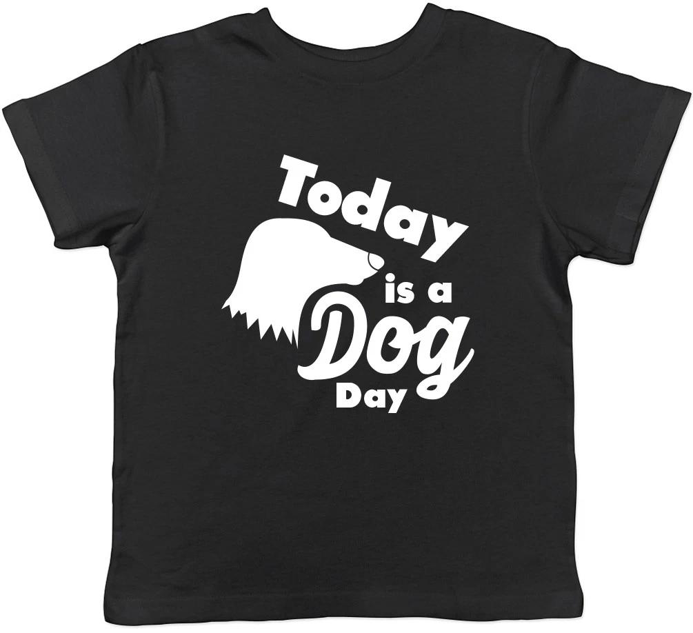 

Today is a Dog Day Boys Girls Kids Childrens T-Shirt 130
