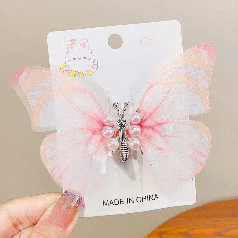 2023 Vintage Kid Butterfly Hairpins Beach Geometric Hair Clips Barrettes Side Clip For Girl Cute Hair Accessories Headdress Gift