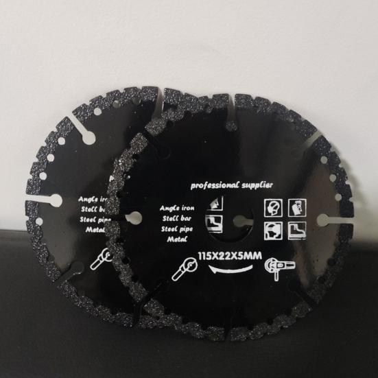 Saw Blade 115mm Stainless Steel Welded Construction Metal Saw Blade with Diamond Sand Outer Ring Precision Fit Angle Grinders Cutting Disc