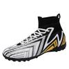 Size 48 Large Size Football Shoes Men's High Top New Children's Training Shoes Long Nails Broken Nails Artificial Grass Sports Shoes