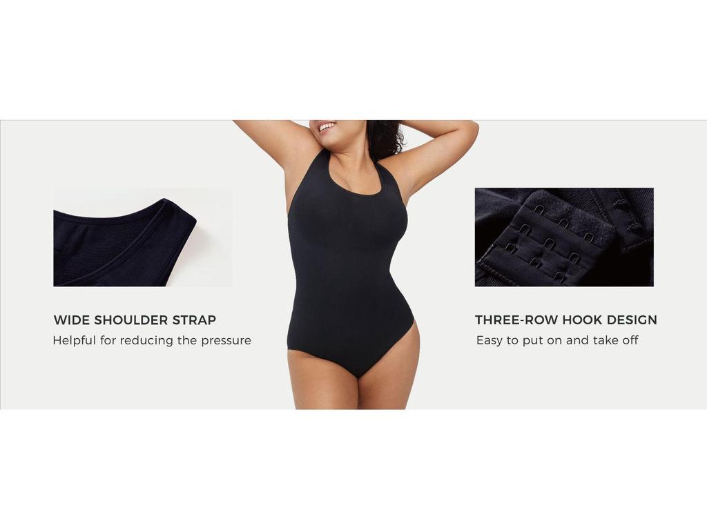 Seamless One-Piece Shaping Bodysuit with Bra, Abdomen Control & Hip Lift