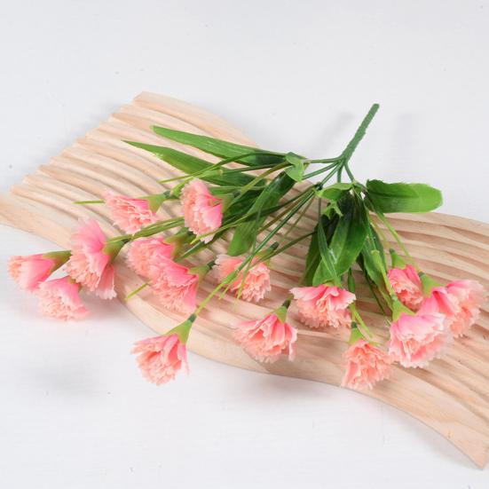 15 Heads Artificial Carnations Flower Real Touch Carnation Flower with Stem for Floral Arrangements DIY Wedding Bouquet Home Table Centerpiece