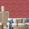 Christmas Stripes Wallpaper Red and Coral for Living Room and Bedroom 50x1000