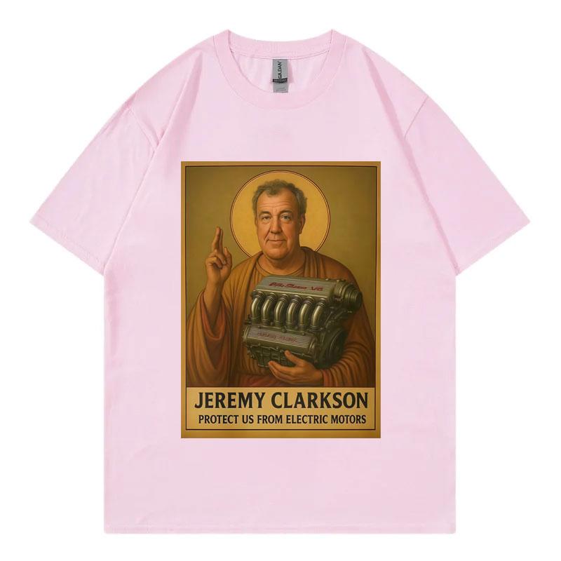 Jeremy Clarkson Protect Us From Electric Motors Tshirt Top Gear Funny Meme Graphic T Shirt Unisex Casual Fashion Loose Tshirts