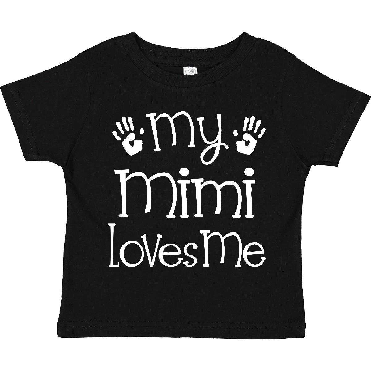 Inktastic My Mimi Loves Me Grandkids Toddler T-Shirt Childs Apparel Clothing Kid 120