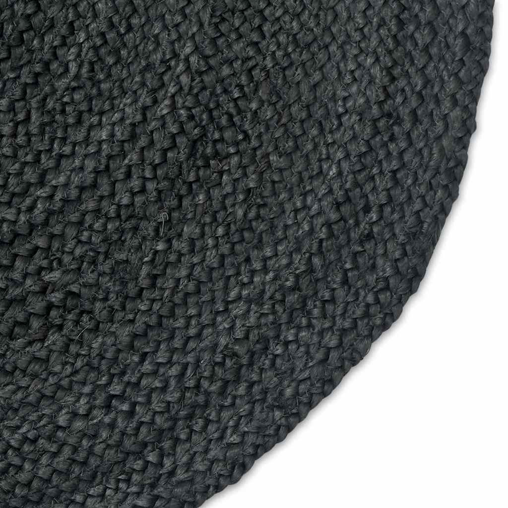 Area Rug Dark Grey 122 x 183 cm Jute