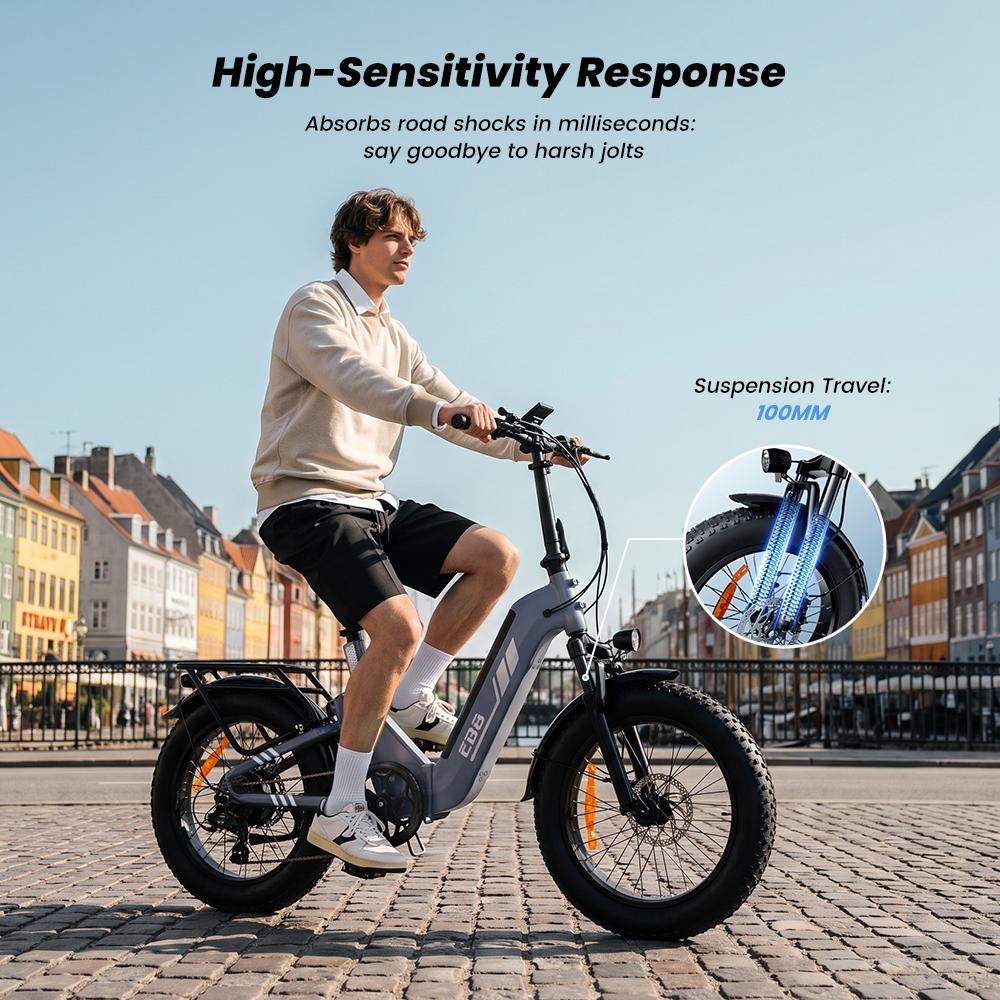 IScooter EB8 Elektrofahrrad 48V15Ah Akku 750W Motor City Elektrofahrräder 20 Zoll Reifen Faltbares E-Bike