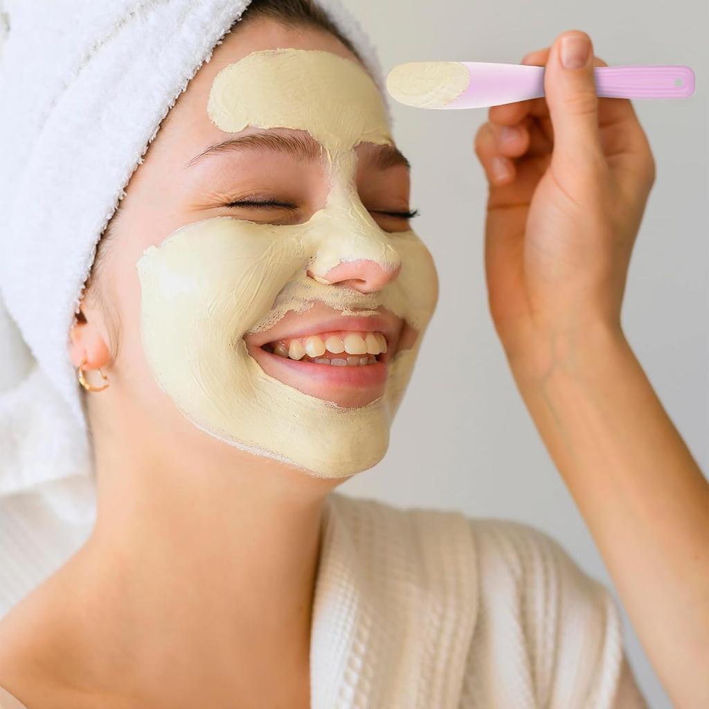 6 Pcs Large Makeup Scoops Spatulas Large Plastic Cosmetic Spatula Face Mask Spatula Reusable Cosmetic Mask Mixing Spoon Scoops Spatulas Beauty Spa