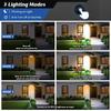 254/243LED Outdoor Solar Lights Garden Solar Powered Security Light Flood Light Motion Sensor 3 Mode Waterproof Garden Shed Yard