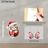 2D Flach 1 Paar Weihnachten Cartoon Weihnachtsmütze Katze Muster Ohrringe Schmuck Geschenk für Frauen Weiblich