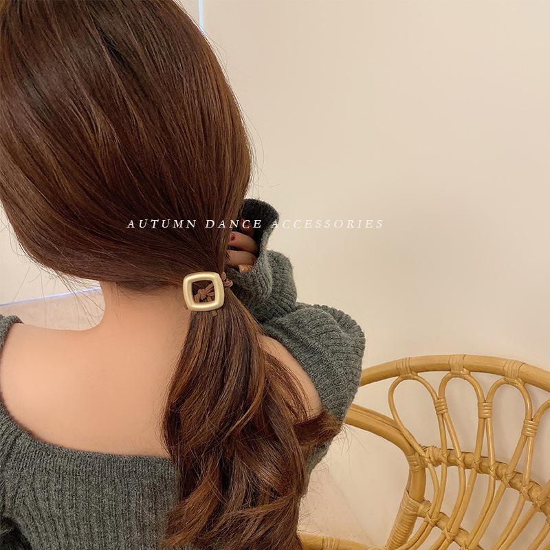 Korea New Metal Hair Scrunchies Hair Bands Ponytail Holder Rubber Band for Women Hair Ties Hair Rope Headband Hair Accessories
