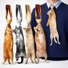 3D Dog Dog-shaped Men's Tie Novelty Lifelike Puppy Necktie Satin Fabric Animal Pattern Creative Neck Tie For Wedding and Party
