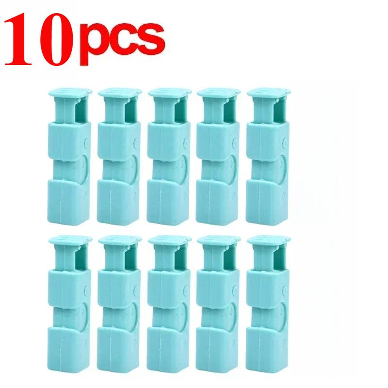 

10 шт. Зажимы для запечатывания продуктов Многоразовый зажим для пакетов для хранения хлеба для пакетов для обертывания закусок Пружинный зажим Кухонные гаджеты Запечатывающие зажимы Lake blue,10pcs