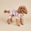 Small Dogs Printed Pink Bear and Heart Pet Clothes Cute Puppy Dog Outfits Jumpsuit Bodysuits for Valentine's Day Mothers' Day D