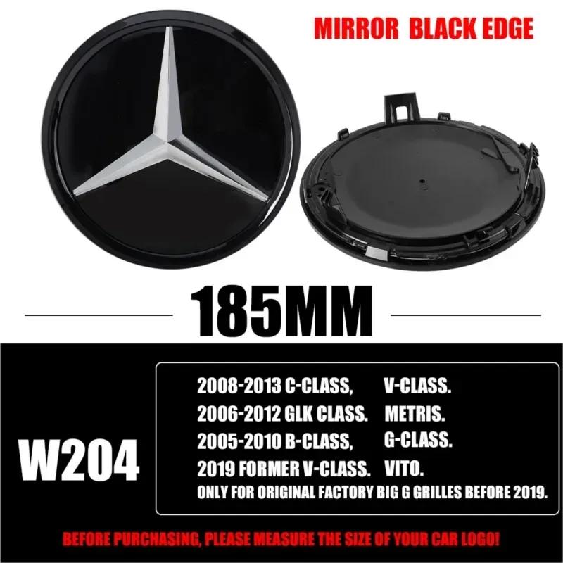 Car Sticker 185/205MM Car Front Grille Badge Decal Cover Emblem Replacement Accessories For Mercedes Benz W204 W205 W206 W213 W2