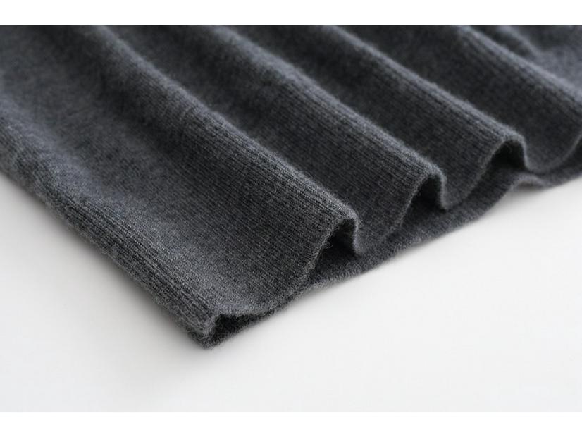 100% Czysty Kaszmir Lekki Sweter z Dekoltem Rolka Slim Fit