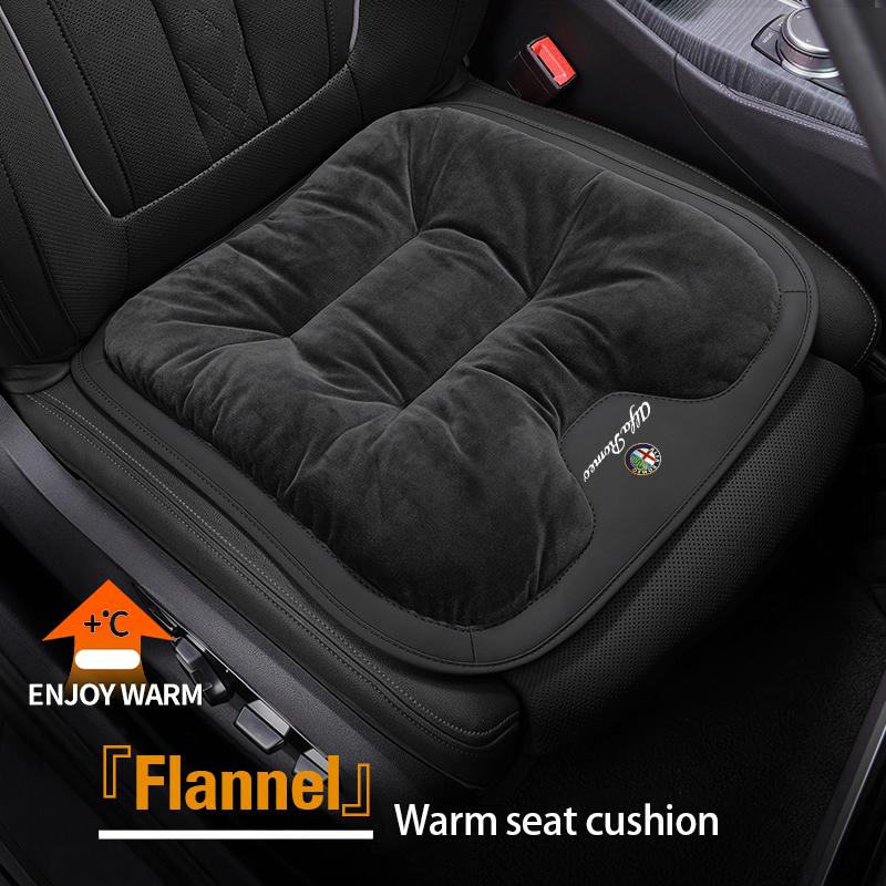 Winter Plush Car Seat Cushion Keep Warm Auto Seat Cover For Alfa Romeo Giulietta Mito 159 Giulia Stelvio 156 147 Tonale Brera YY1