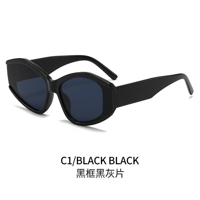 New personalized polygon trend sunglasses women's fashion glasses travel vacation sunscreen versatile sunglasses