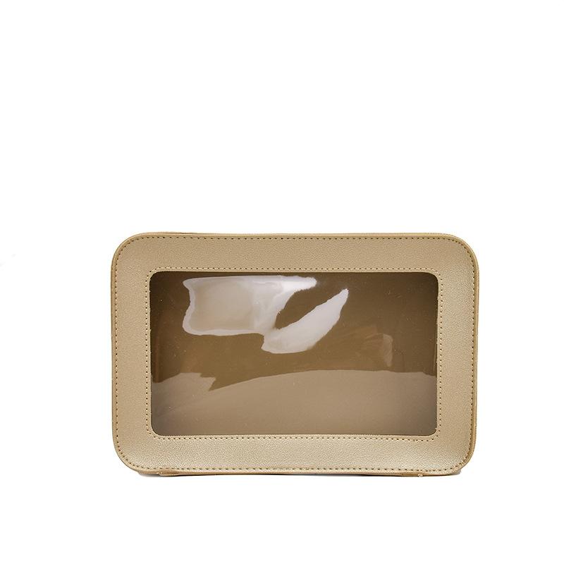 

Сумка большой вместимости на молнии, прозрачная, для дома и офиса, для женщин, портативная дорожная косметичка светлый