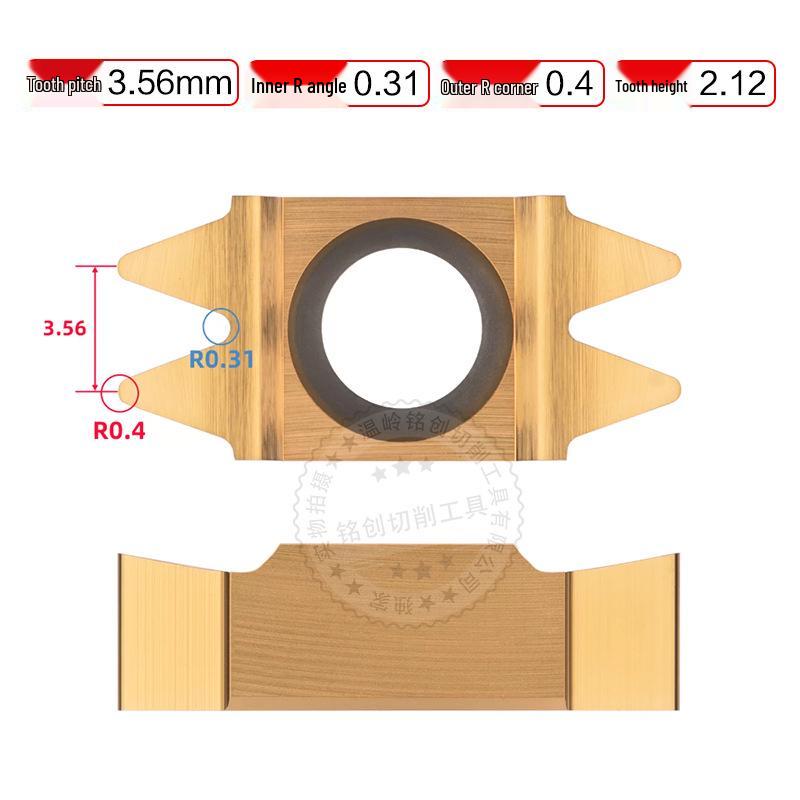 40° CNC Lathe Tool Holder Double Tooth Pulley for Quenched Cast Iron and Steel Parts (2.34/3.56)