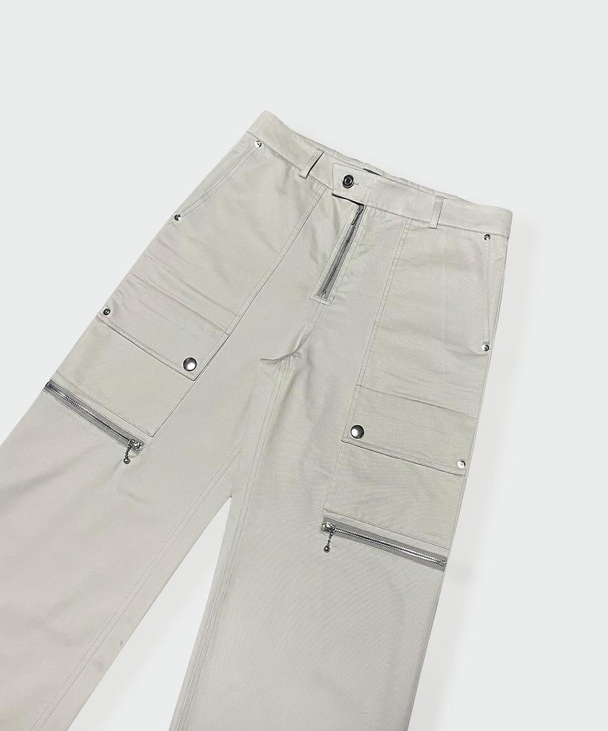 R-4 R-0019 Utility-Zip Cargo Pants(Beige)