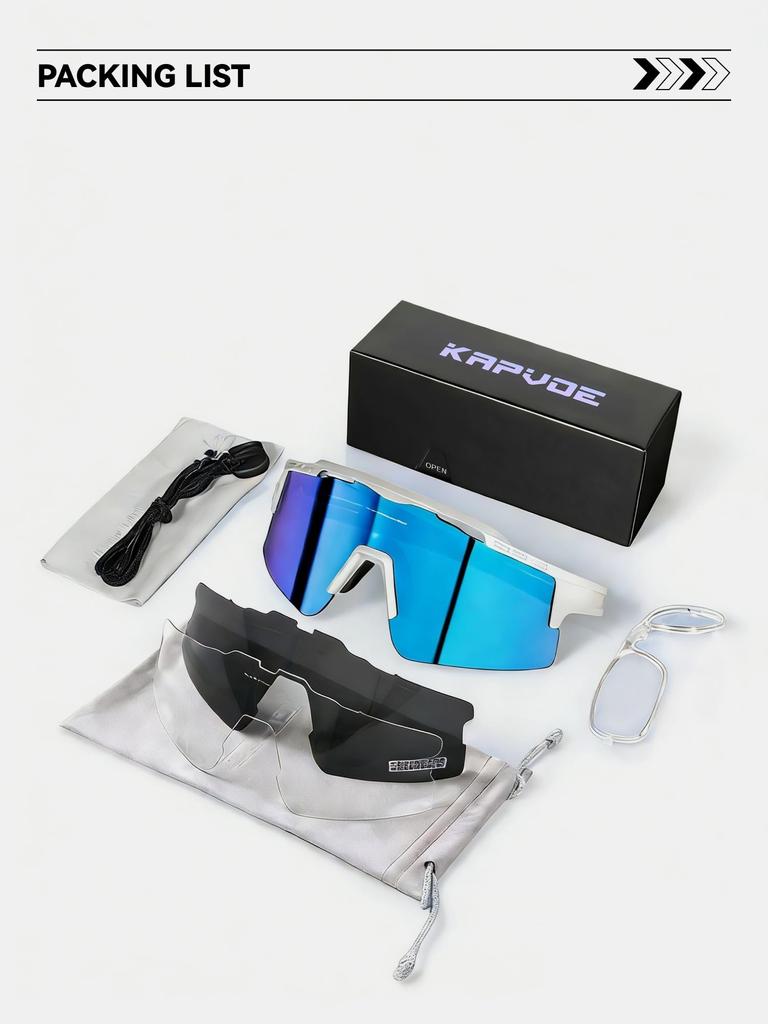 KAPVOE Sports Sunglasses K75 Polarized Trail (for Cycling, Running, Running, Mountaineering, Hiking, Baseball, Tennis, Fishing)