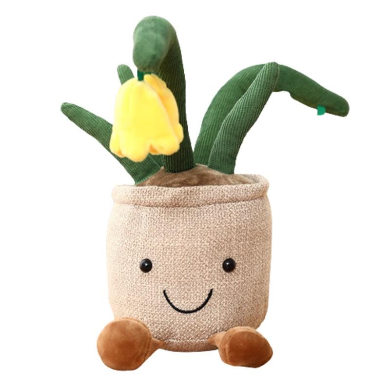 Creative Plant Pot With Cake Mushroom And Tulip Design