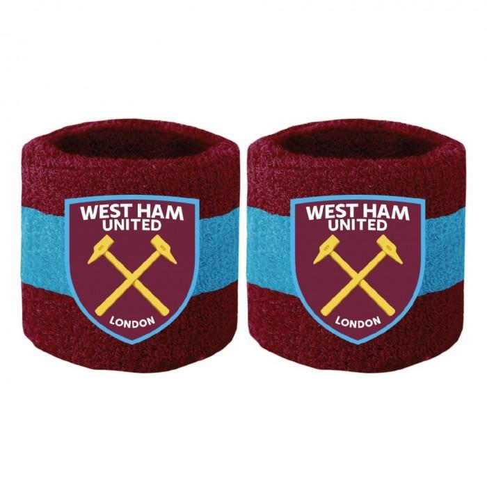 West Ham United FC Cotton Elasticated Wristband (Pack of 2)