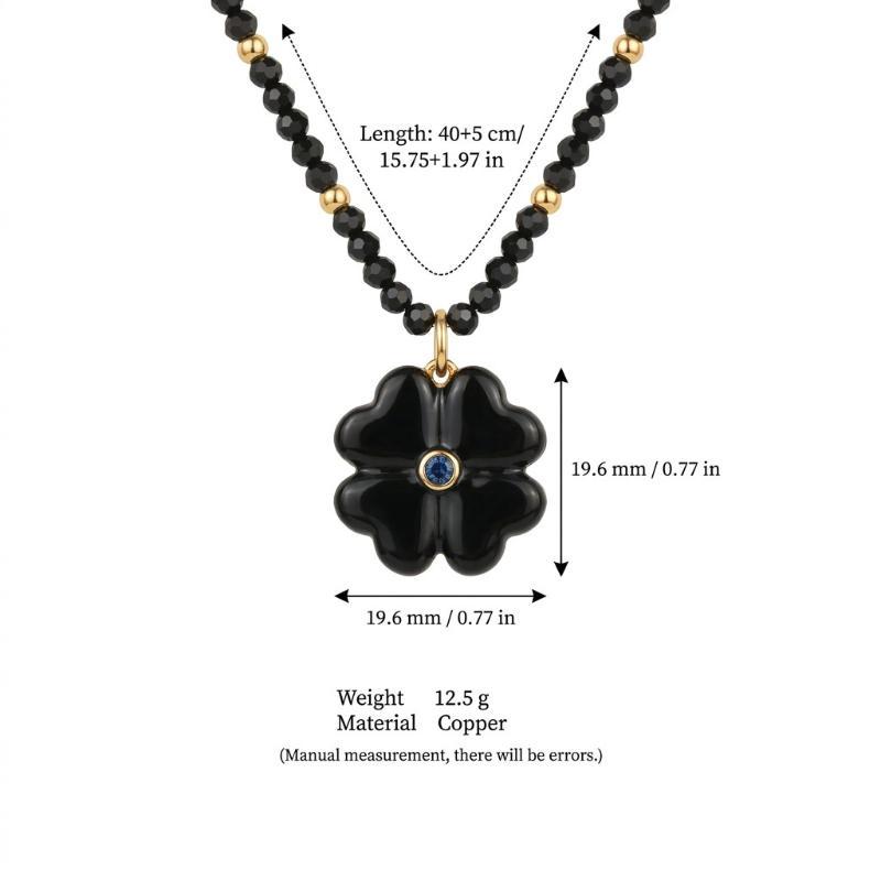 Vintage Drip Oil Flower Necklace With Colorful Bead Chain Splicing Design Bohemia Clavicle Chain For Women