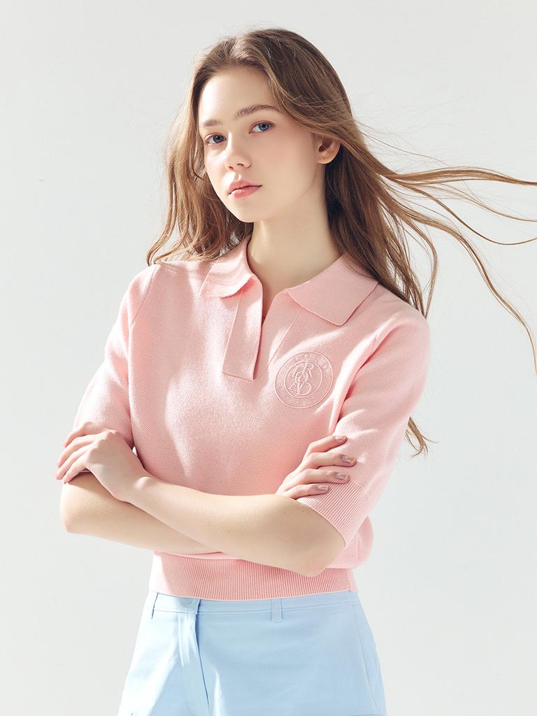 LORDLOAR Signature Collar Knit L/Pink