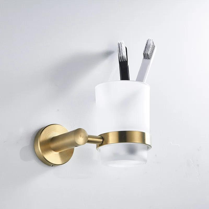 304 Stainless Steel Brushed Gold Towel Rack Ring Bathroom Bath Towel Rack Bathroom Accessorie Toilet Paper Holder